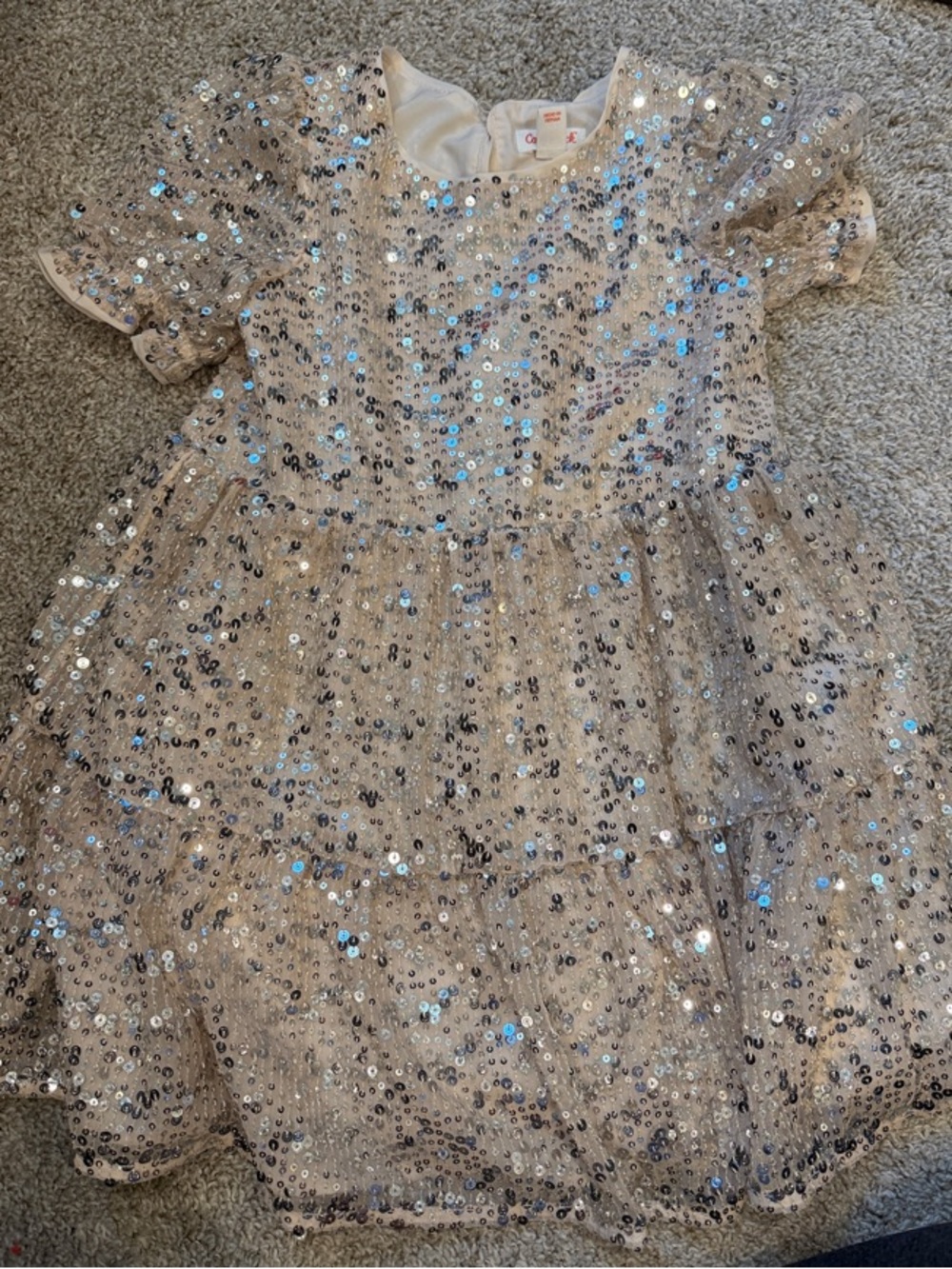 Cat & Jack Champagne Sequin Party Dress